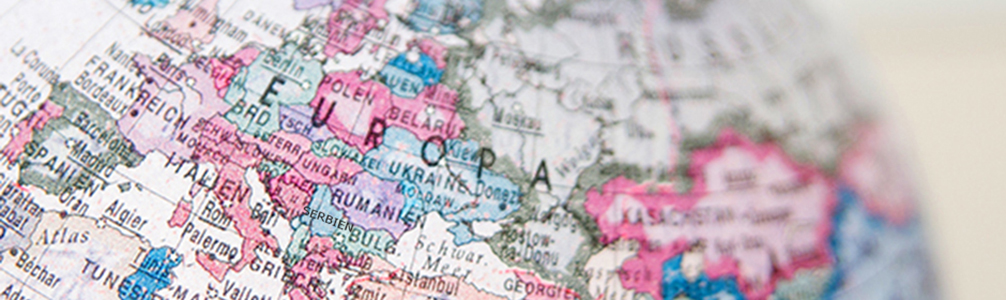 Globus mit Ansicht von Europa Globus mit Ansicht von Europa