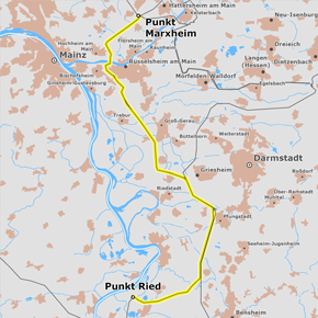 Trassenverlauf des Abschnitts Punkt Marxheim – Punkt Ried des BBPlG-Vorhabens 2 Trassenverlauf des Abschnitts Punkt Marxheim – Punkt Ried des BBPlG-Vorhabens 2