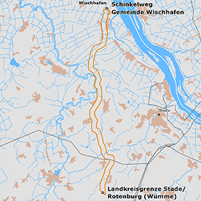 Trassenverlauf des Abschnitts Wischhafen – Stade / Rotenburg (Wümme) des BBPlG-Vorhabens 4